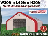 Gold Mountain Double Truss Peak Storage Shelter W30'xL60'xH20'